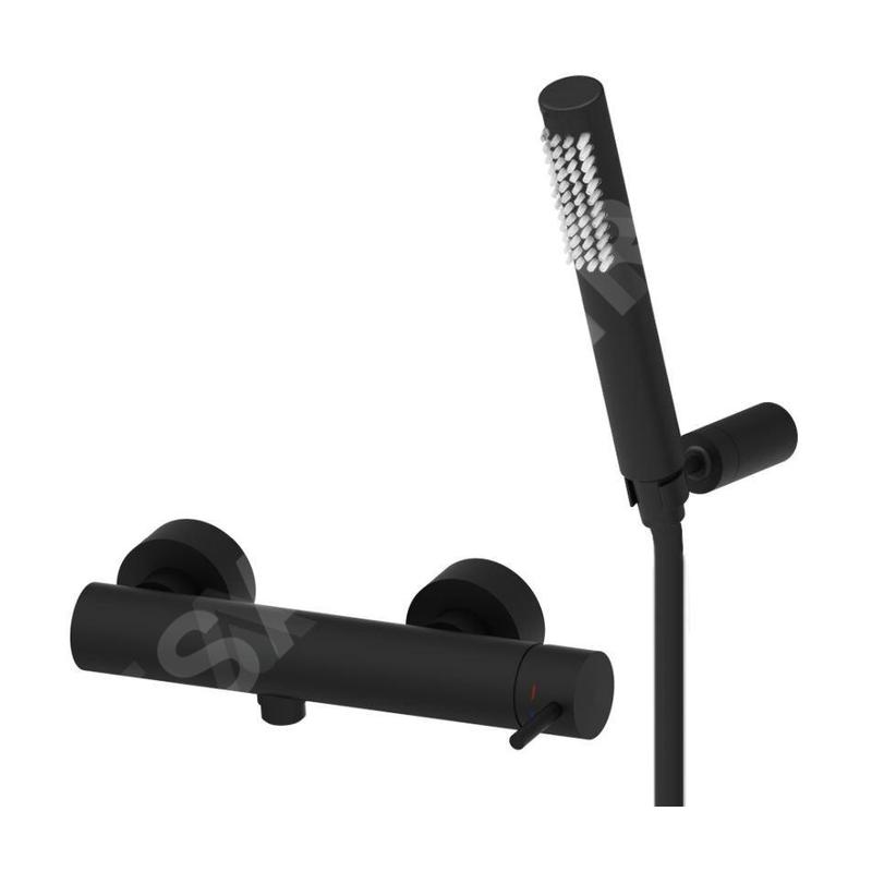 Paffoni Light - Mitigeur de douche avec accessoires, noir mat LIG168DNO Paffoni Light - Mitigeur de douche avec accessoires, noir mat LIG168DNO