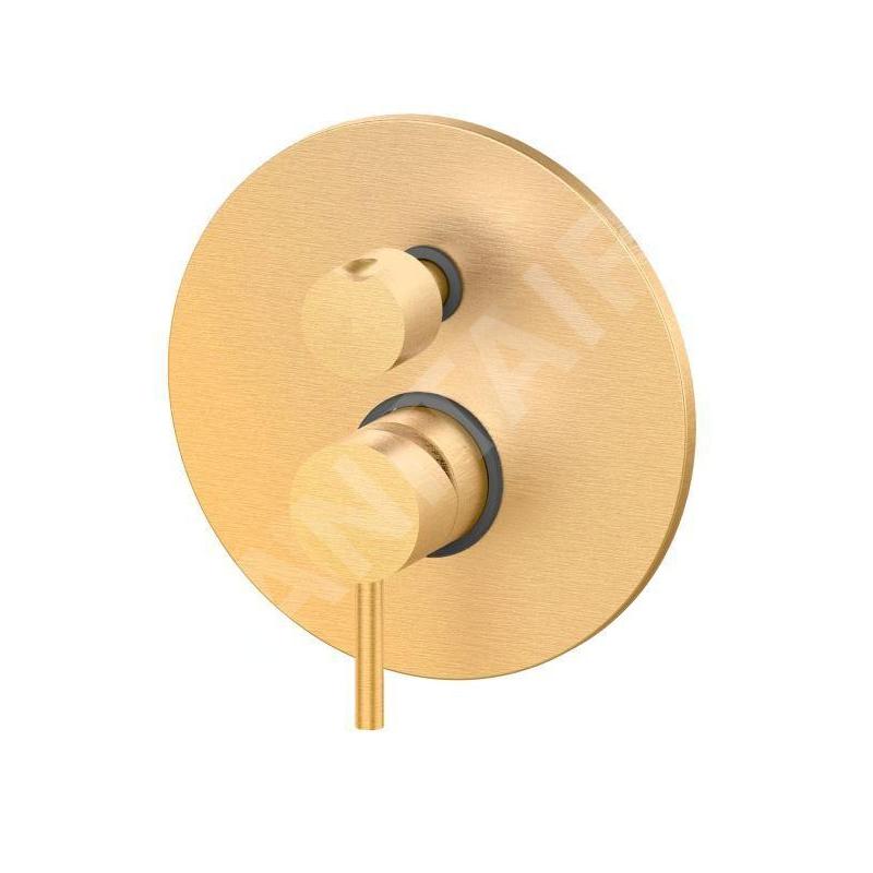 Paffoni Light Exclusive Edition - Robinet encastré pour 2 appareils, or brossé LIG018HGSP