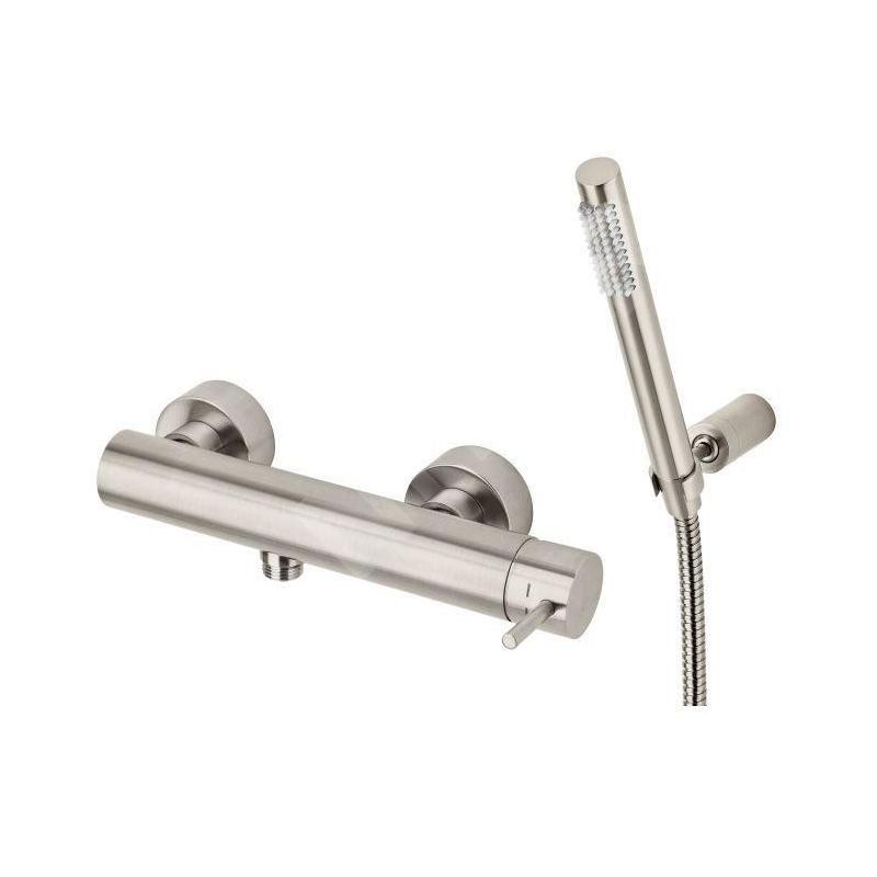 Paffoni Light - Mitigeur de douche avec accessoires, inox LIG168DST Paffoni Light - Mitigeur de douche avec accessoires, inox LIG168DST