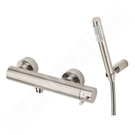 Paffoni Light - Mitigeur de douche avec accessoires, inox LIG168DST