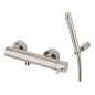 Paffoni Light - Mitigeur de douche avec accessoires, inox LIG168DST Paffoni Light - Mitigeur de douche avec accessoires, inox LIG168DST