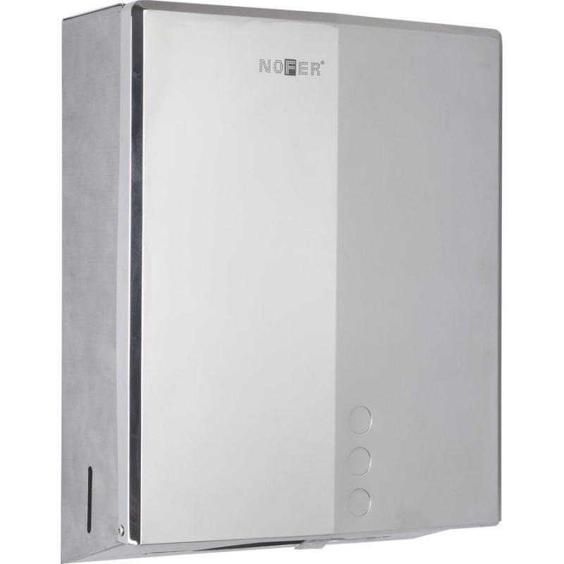 Distributeur de serviettes en papier 255x300x105mm, acier inoxydable poli