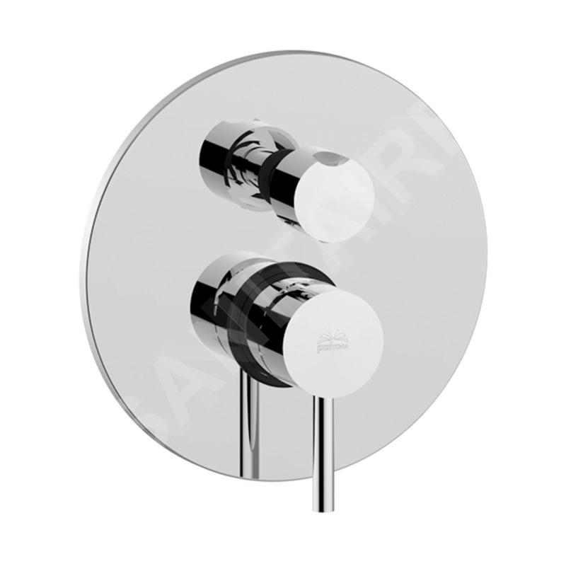 Paffoni Light - Mitigeur de douche encastré avec inverseur, 2 sorties, chrome LIG018CR