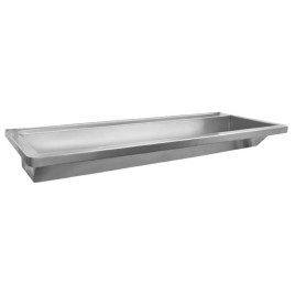 Chariot de lavage 2400x130x500 mm, en acier inoxydable brossé