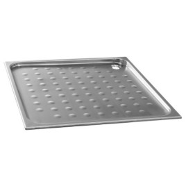Plateau de douche 800x30x800 mm, en acier inoxydable brossé