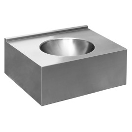 Compteur avec évier 550x270x550 mm, en acier inoxydable brossé