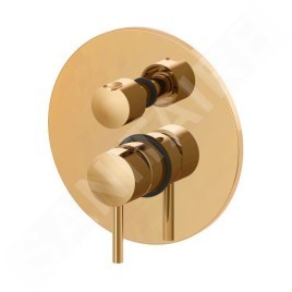 Paffoni Light Exclusive Edition - Robinet encastré pour 2 appareils, 2 prises, or LIG018HG