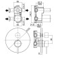 Paffoni Light Exclusive Edition - Robinet encastré pour 2 appareils, 2 prises, or LIG018HG