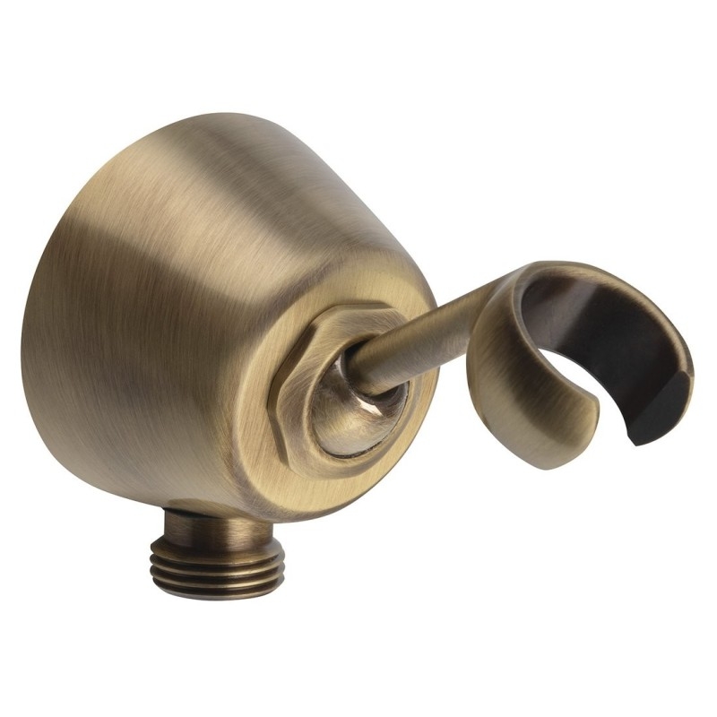 Porte douche réglable avec sortie/connexion, bronze