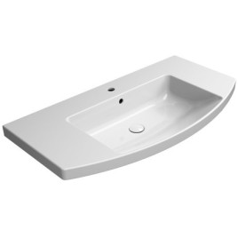 Lavabo en céramique NORM courbé 100x52cm, blanc ExtraGlaze