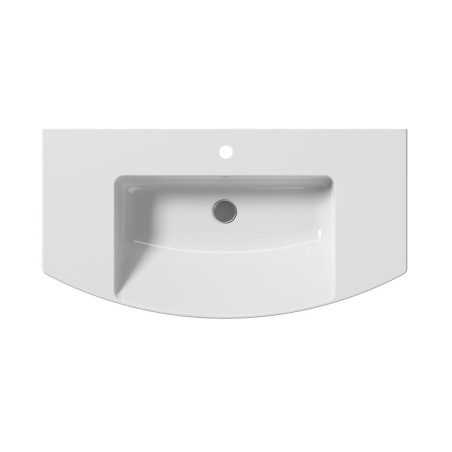 Lavabo en céramique NORM courbé 100x52cm, blanc ExtraGlaze