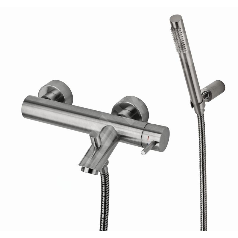 Paffoni Light - Mitigeur de baignore avec accessoires, inox LIG023ST Paffoni Light - Mitigeur de baignore avec accessoires, inox LIG023ST