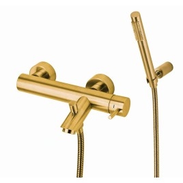 Paffoni Light Exclusive Edition - Mitigeur salle de bains avec accessoires, or brossé LIG023HGSP