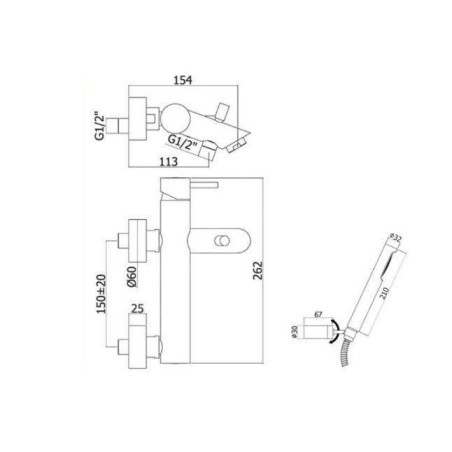 Paffoni Light Exclusive Edition - Mitigeur salle de bains avec accessoires, or brossé LIG023HGSP