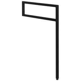 Soutien Bracket 490x690x20mm, peint en acier inoxydable, noir mat