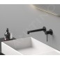 Sapho Solaris - Mitigeur de lavabo encastré, installation à 2 trous, noir mat WD008B