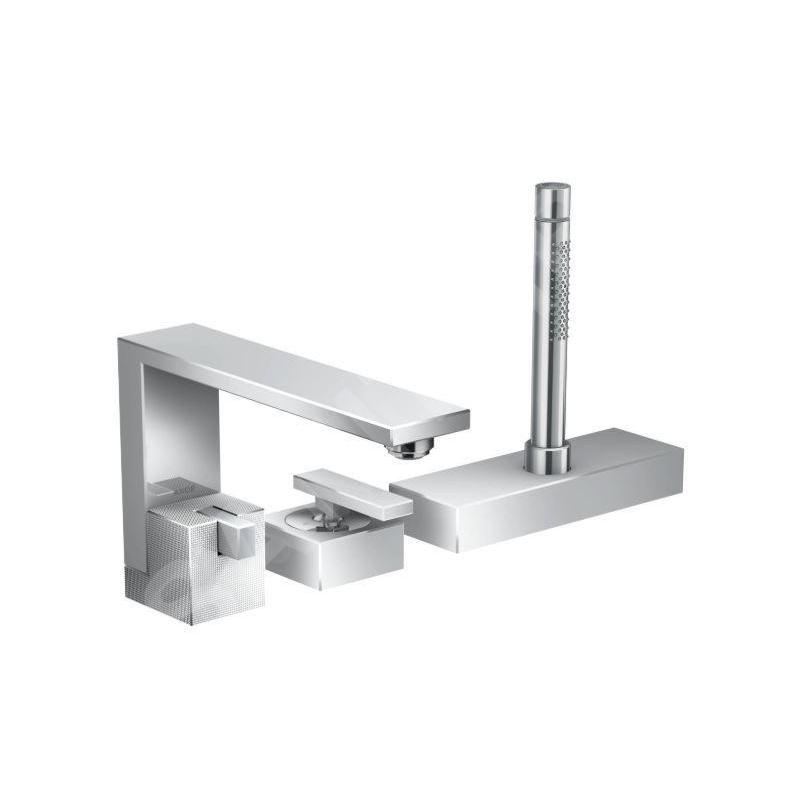 Axor Edge - Mitigeur pour montage sur bord de baignoire, 3 trous, chrome/coupe diamant 46431000 Axor Edge - Mitigeur pour montage sur bord de baignoire, 3 trous, chrome/coupe diamant 46431000