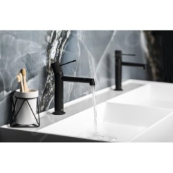 Sapho Solaris - Mitigeur de lavabo, noir mat WD002B