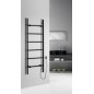 BARBO radiateur de serviette électrique, carré, 600x1600mm, 160 W, noir mat