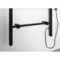 BARBO radiateur de serviette électrique, carré, 600x1600mm, 160 W, noir mat