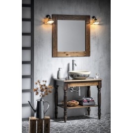 Miroir BRAND dans cadre en bois 800x800mm, épicéa
