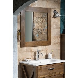 Miroir BRAND dans cadre en bois 800x800mm, épicéa