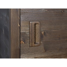 Unité de rangement BRAND 40x140x30cm, épicéa droite/tachée