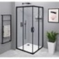 SIGMA SIMPLY BLACK Enclosion de douche carré 900x900 mm, entrée de coin, verre clair SIGMA SIMPLY BLACK Enclosion de douche carré 900x900 mm, entrée de coin, verre clair