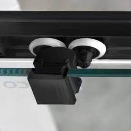SIGMA SIMPLY BLACK Enclosion de douche carré 900x900 mm, entrée de coin, verre clair