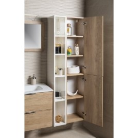 ESPACE Unité de rangement 35x172x32cm, porte 2x, gauche/droite/ chêne Alabama
