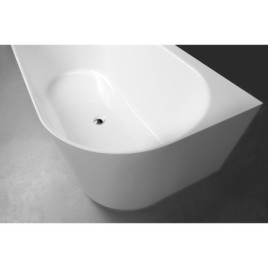 SUSSI L Cast Marble Bain de qualité 150x70x50cm, blanc
