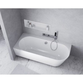 SUSSI L Cast Marble Bain de qualité 150x70x50cm, blanc