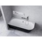 SUSSI L Cast Marble Freestanding Bath 150x70x50cm, noir/blanc