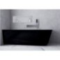 SUSSI L Cast Marble Freestanding Bath 150x70x50cm, noir/blanc