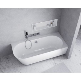 SUSSI R Cast Marble Bain de qualité 150x70x50cm, blanc
