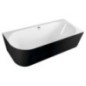 SUSSI R Cast Marble Freestanding Bath 150x70x50cm, noir/blanc