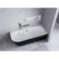SUSSI R Cast Marble Freestanding Bath 150x70x50cm, noir/blanc