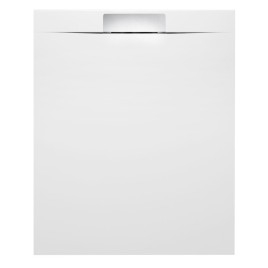 KAZUKO Cast Marble Shower Tray, 110x90 cm, blanc