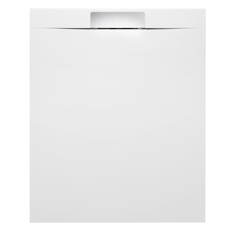 KAZUKO Cast Marble Shower Tray, 110x90 cm, blanc