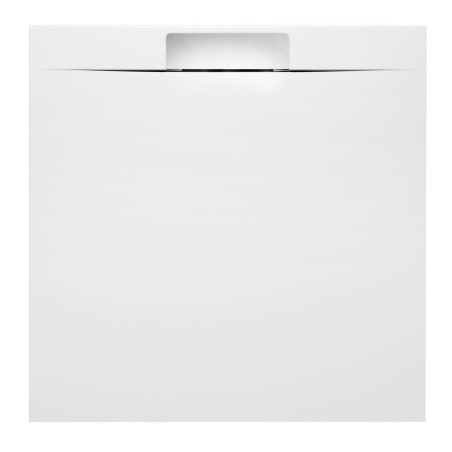 KAZUKO Plateau de douche en marbre, 90x90 cm, blanc