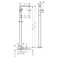 Axor Edge - Mitigeur de lavabo encastré au sol avec bonde, chrome 46040000 Axor Edge - Mitigeur de lavabo encastré au sol avec bonde, chrome 46040000