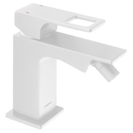 FORATA Mélangeur de Bidet Tapez sans déchets pop-up, tapis blanc