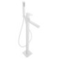 FORATA Robinet de mélangeur de bain (connexion de plancher), blanc mat