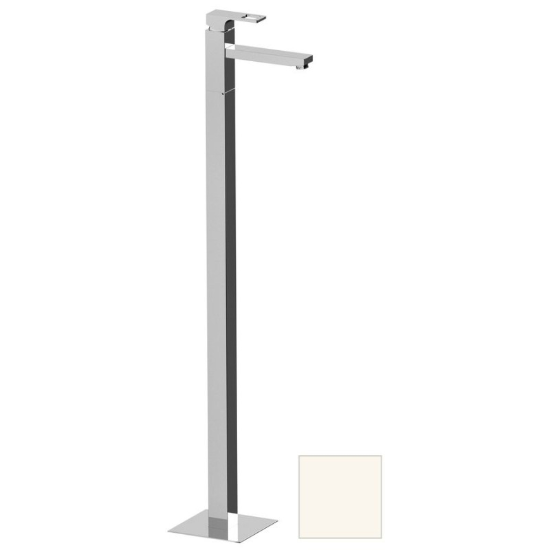 FORATA Robinet de mélangeur de lavabo (connexion de plancher), tapis blanc