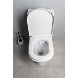BEHRENS RIMLES Fermer Toilettes jumelées, S-trap/P-trap, blanc