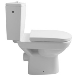 BEHRENS RIMLES Fermer Toilettes jumelées, S-trap/P-trap, blanc
