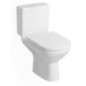 BEHRENS RIMLES Fermer Toilettes jumelées, S-trap/P-trap, blanc
