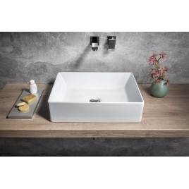 KUBE Lave-vaisselle en céramique, 50x37cm, blanc ExtraGlaze