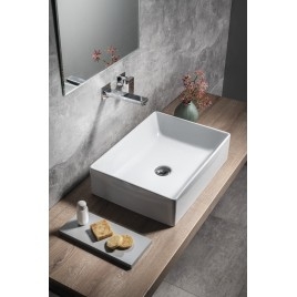 KUBE Lave-vaisselle en céramique, 50x37cm, blanc ExtraGlaze