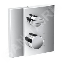 Axor Edge - Robinet thermostatique de douche encastré avec robinet d'arrêt, chrome 46750000